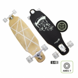 longboard muuwmi GLOW ABEC 7 PABLO svítící kolečka, světelný efekt