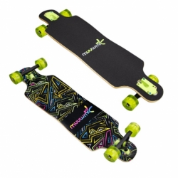 longboard muuwmi Compact ABEC 7 NEON se svítícími kolečky