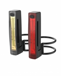 blikačky přední+zadní Knog Plus černé