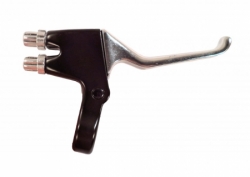 brzdová páka MTB pro dvě lanka černo-stříbrná pravá