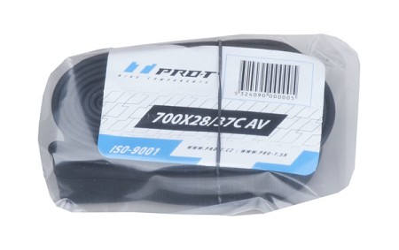 Duše PRO-T 700x28-37C (28/38-622/630) AV v PE sáčku s kartou