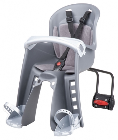 Dětská sedačka POLISPORT Bilby Junior přední (zadní uchycení) šedo-stříbrná