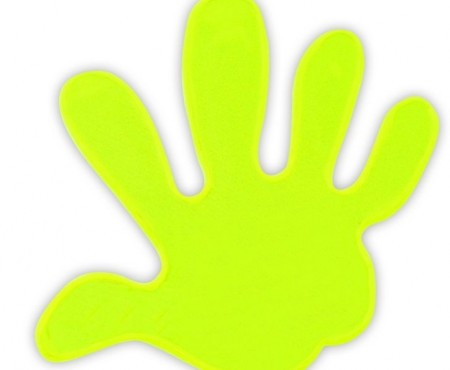 samolepka reflexní Ruka žlutá