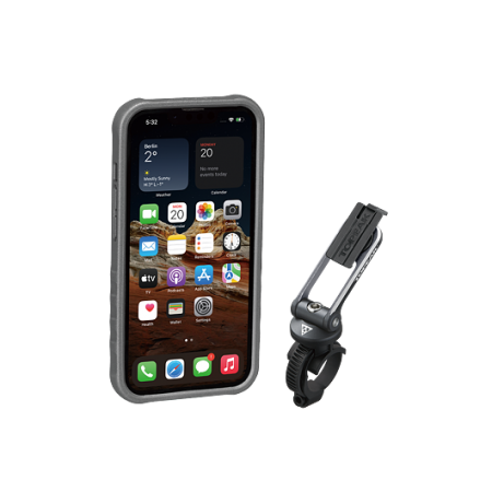 obal na mobil TOPEAK RIDECASE pro iPhone 13 černá/šedá