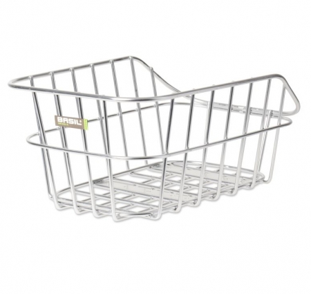 koš BASIL Cento Alu zadní drátěný stříbrný