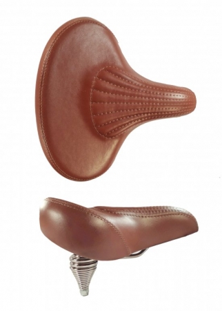 sedlo pružiny DDK retro design extra široké hnědé