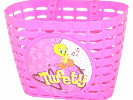 koš dětský barevný růžový TWEETY + pásky