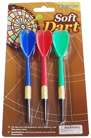 šipky s plastovými hroty