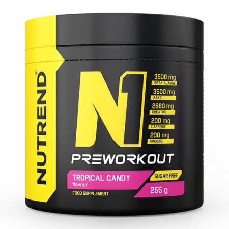 nápoj Nutrend N1 PRE-WORKOUT 255g tropical candy