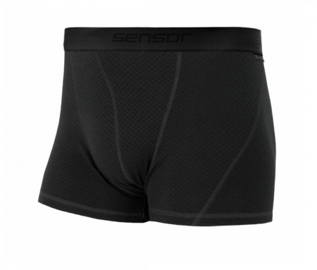 boxerky SENSOR MERINO DOUBLE FACE černé