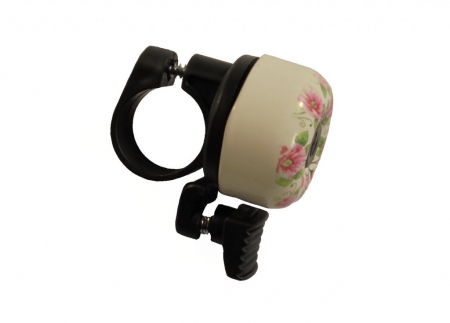 zvonek Baby smalt potisk růže