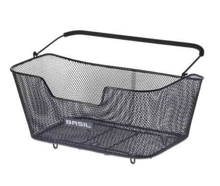 koš BASIL Base L nosičový drátěný černý