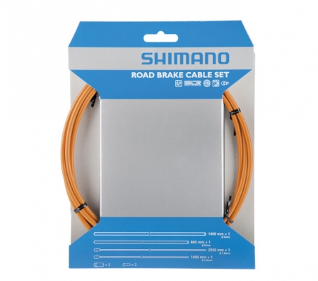 bowdeny+lanka Shimano set 1.6 x 1000/2050mm, 800/1400mm oranžový