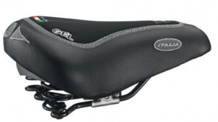 sedlo MONTE GRAPPA 1081 Bravo GEL s pružinou černé