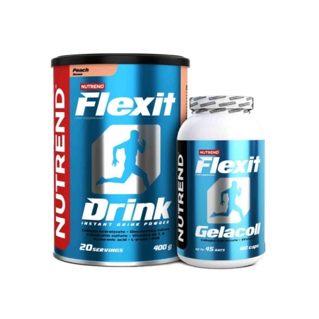 vánoční sada nápoj Nutrend Flexit Drink 400g broskev+Gelacoll 180 kapslí