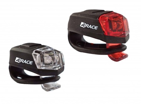 blikačka přední+zadní 4RACE LS02 silicon černé