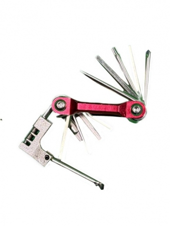 klíče multi HAVEN - zavírací červená s nýtovačem