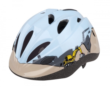 Přilba PRO-T Plus Toledo In mold dětská modro-béžová, bagr