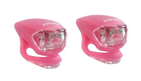 blikačka přední+zadní 4RACE LS03 silicon růžová