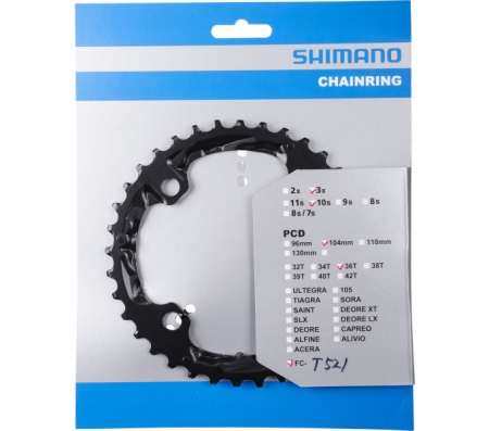 převodník 36z Shimano Deore FC-T521 3x10 4 díry