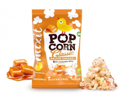 velký BIO popcorn - slaný karamel Mixit 75g exp. 03/26