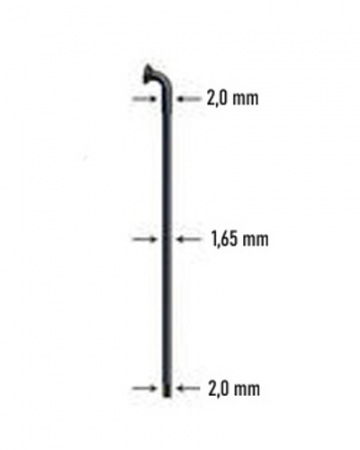 drát nerez Sapim D-light 2-1,65-2 x 294mm černý