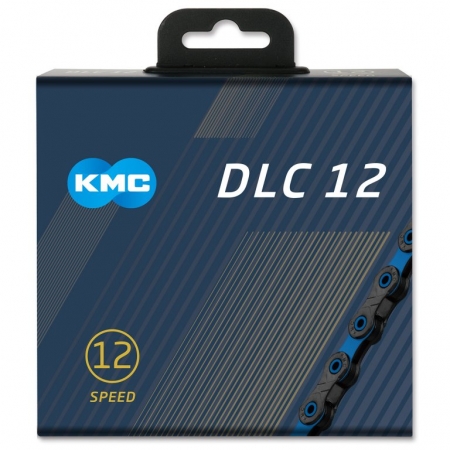 řetěz KMC DLC12 černo-modrý 126čl. BOX