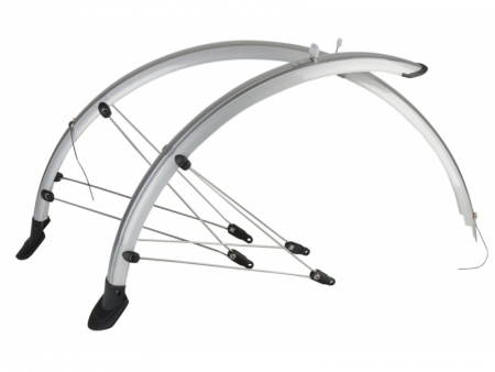 blatníky M-Wave 26" šíře 60mm + dynamo kabely stříbrné servisní balení