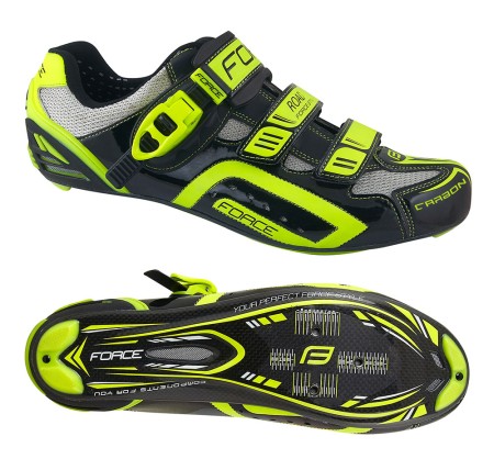 tretry silniční FORCE CARBON RACE - fluo 42