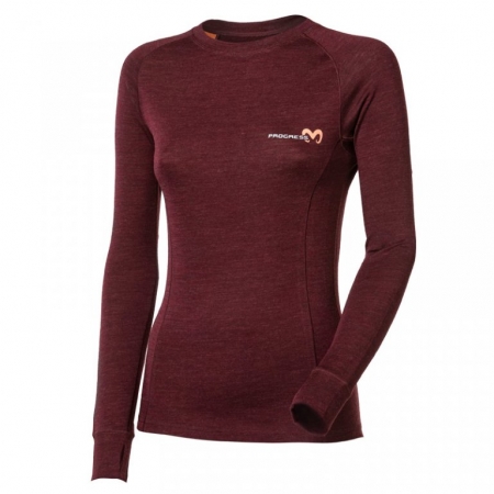 triko dlouhé dámské Progress MB TDRZ švestkové/meruňkové