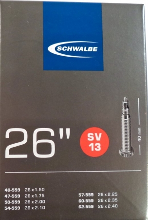 duše SCHWALBE SV13 26"x1.50-2.40 (40/62-559) FV40mm