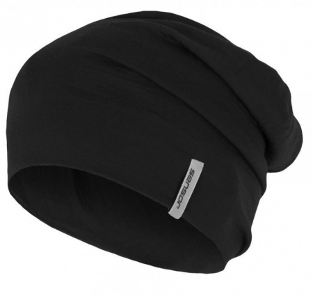 čepice SENSOR MERINO ACTIVE černá