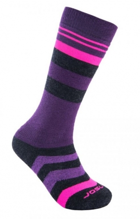 ponožky SENSOR SLOPE MERINO černá/růžová/fialová