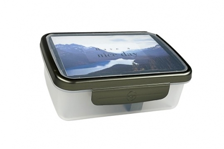 box svačinový R&B komplet UNI metalicky zelený