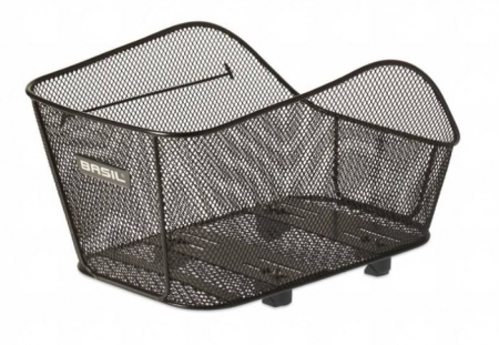 koš BASIL Icon M zadní drátěný černý + držák