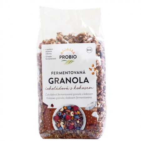 granola fermentovaná PROBIO čokoládová s kokosem 300 g