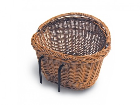 koš BASIL Detroit přední proutěný s háky