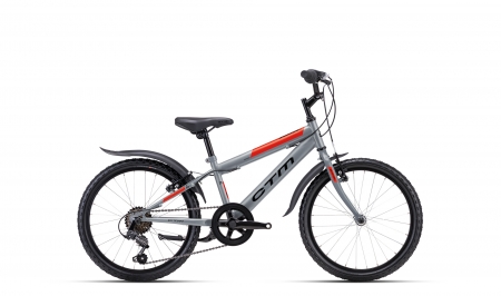 CTM SCOOBY 1.0 2025 matná šedá / neónová červená