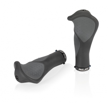 gripy XLC Ergonomic GR-S22 135/92mm černo/šedé