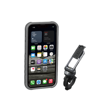 obal na mobil TOPEAK RIDECASE pro iPhone 13 Pro černá/šedá