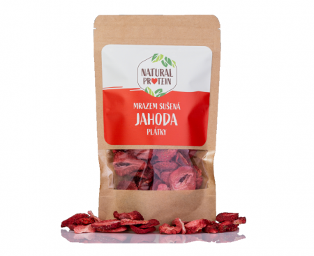 lyofilizované ovoce NaturalProtein jahody - plátky 25g
