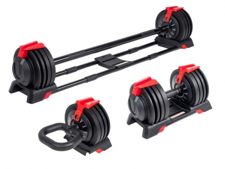 činky nastavitelné Acra sada 24 kg 3v1