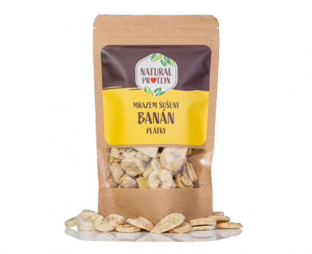 lyofilizované ovoce NaturalProtein banány - plátky 50g