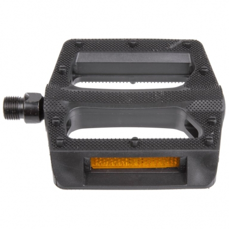 pedály BMX FLAT standard závit 9/16" černé s odrazkami