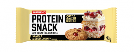 tyčinka Nutrend Protein Snack vanilka & višeň v mléčné čokoládě, 40g