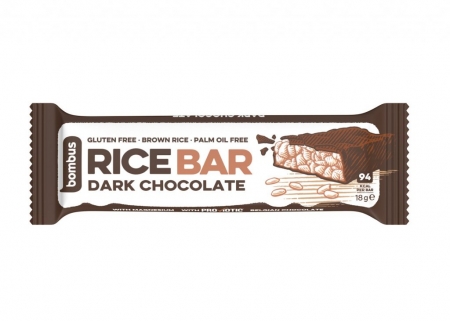 tyčinka Bombus rýžová 18g tmavá čokoláda