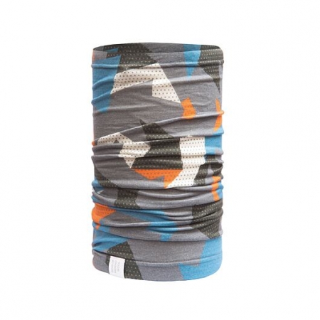 šátek roura SENSOR TUBE MERINO IMPRESS modrá/camo
