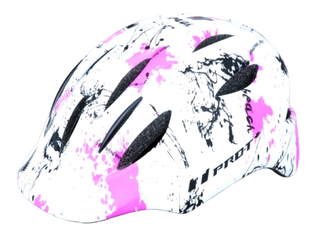 Přilba PRO-T Plus Avila In mold dětská bílo-růžová matná