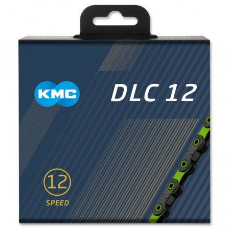 řetěz KMC DLC12 černo-zelený 126čl. BOX