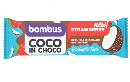 tyčinka Bombus Coco in choco jahoda 40g